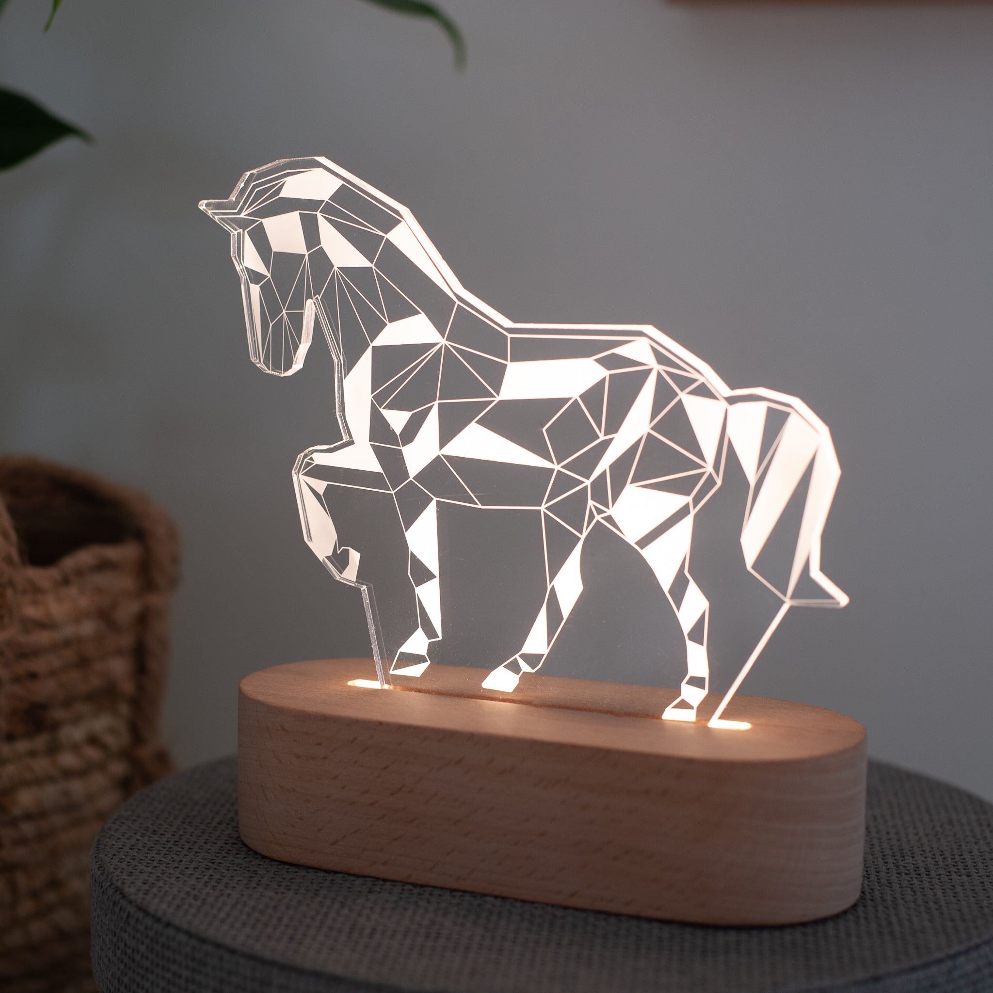 LED Acryllampe, Pferd