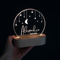 Bild in Galerie-Betrachter laden, LED Dekolicht "Mond und Sterne" mit Wunschnamen
