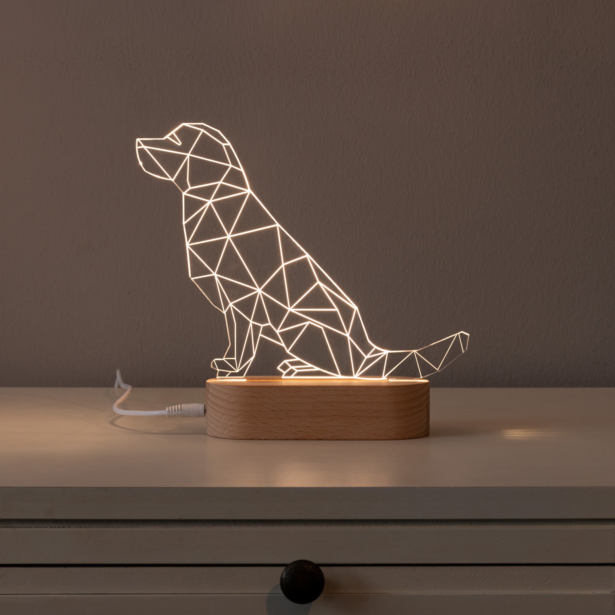 LED Acryllampe, Hund