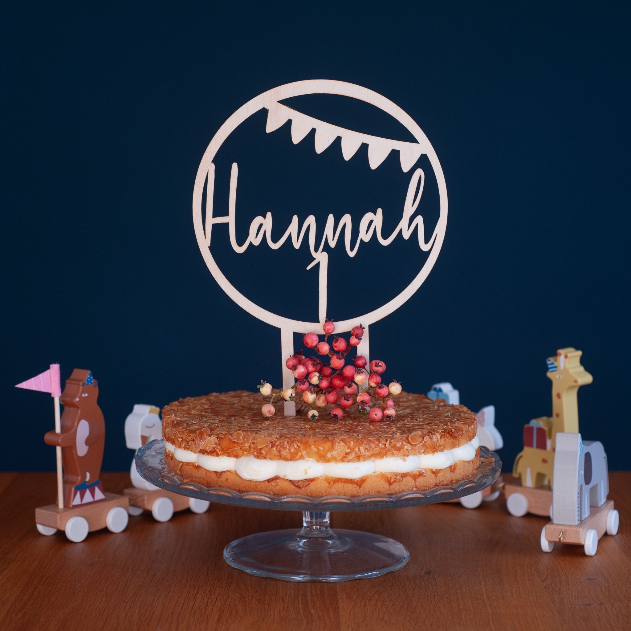 Cake Topper "Geburtstagskind" mit Wunschnamen