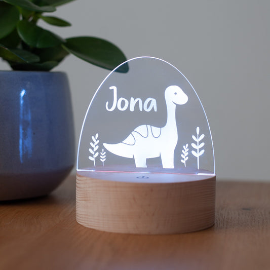 LED Mini-Nachtlicht "Dino" mit Wunschnamen