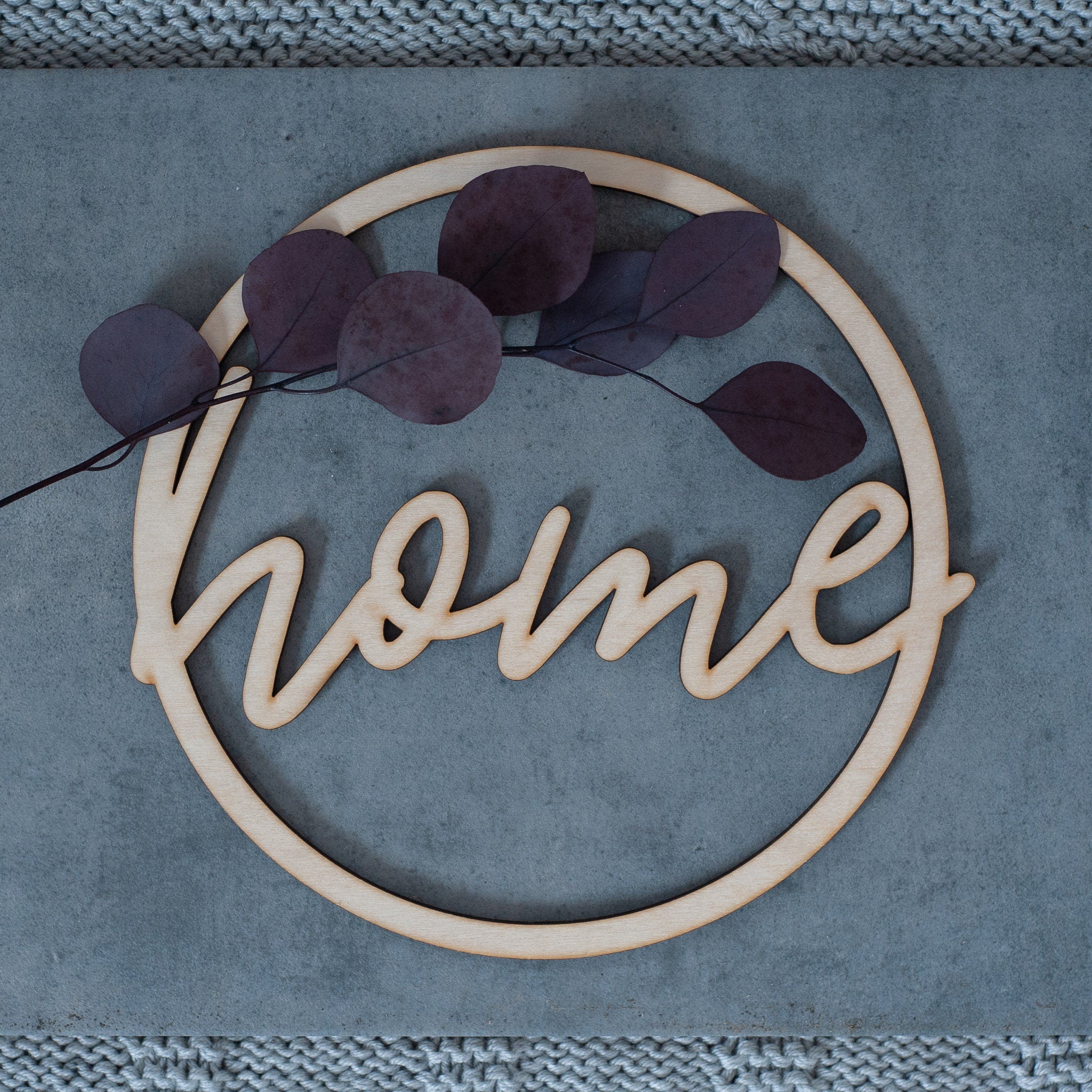 Holzring/Wandbild "Home"