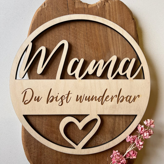 Wandbild "Mama, du bist wunderbar"