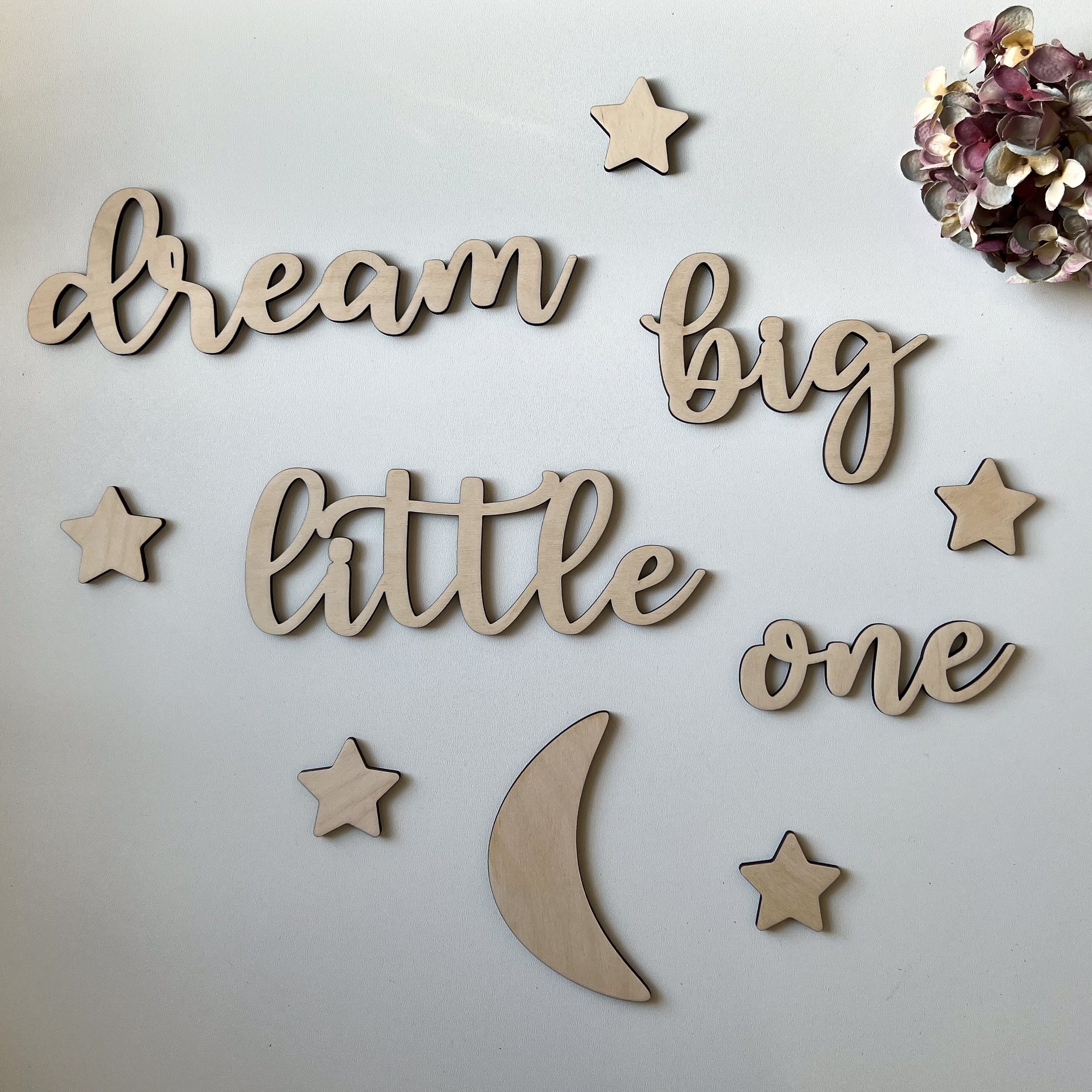 Schriftzug "dream big little one"